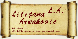 Lilijana Armaković vizit kartica